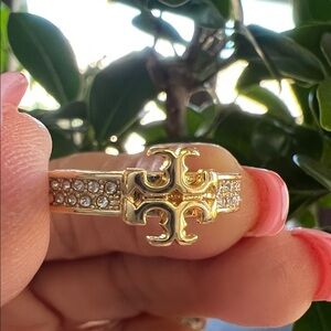 Tory Burch Kira Pave Crystal Logo Size 8